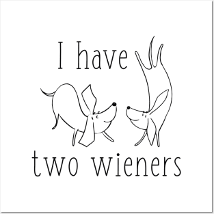 I Have Two Wieners Posters and Art